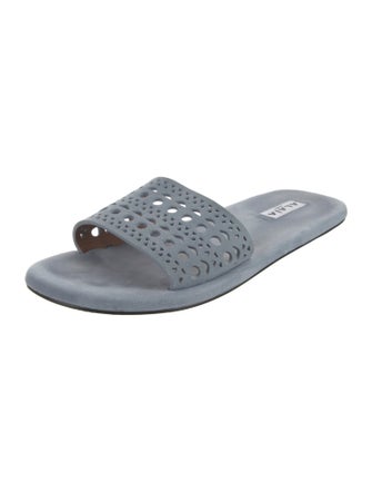 Alaïa Suede Lasercut Accents Slides