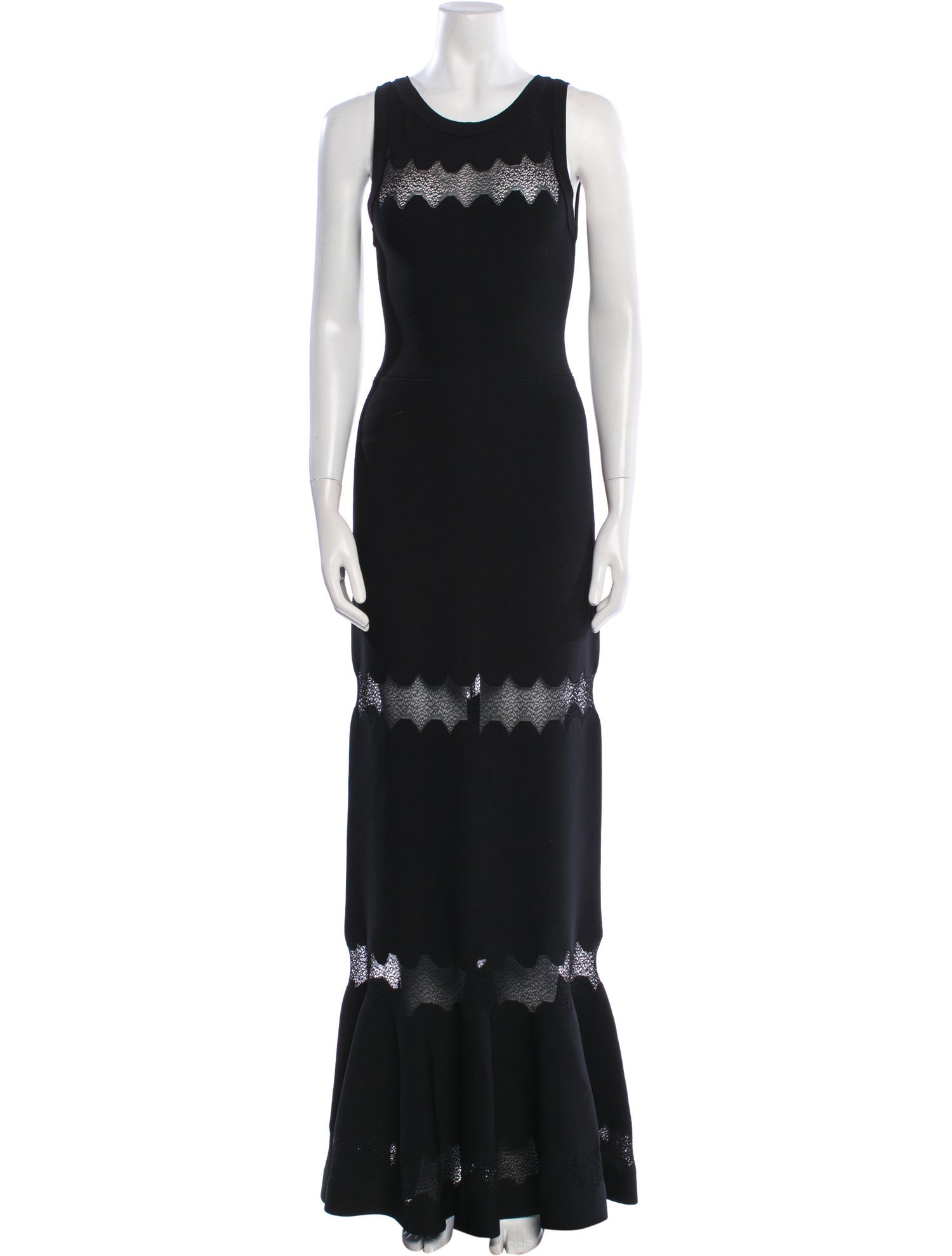 Alaïa Crew Neck Long Dress