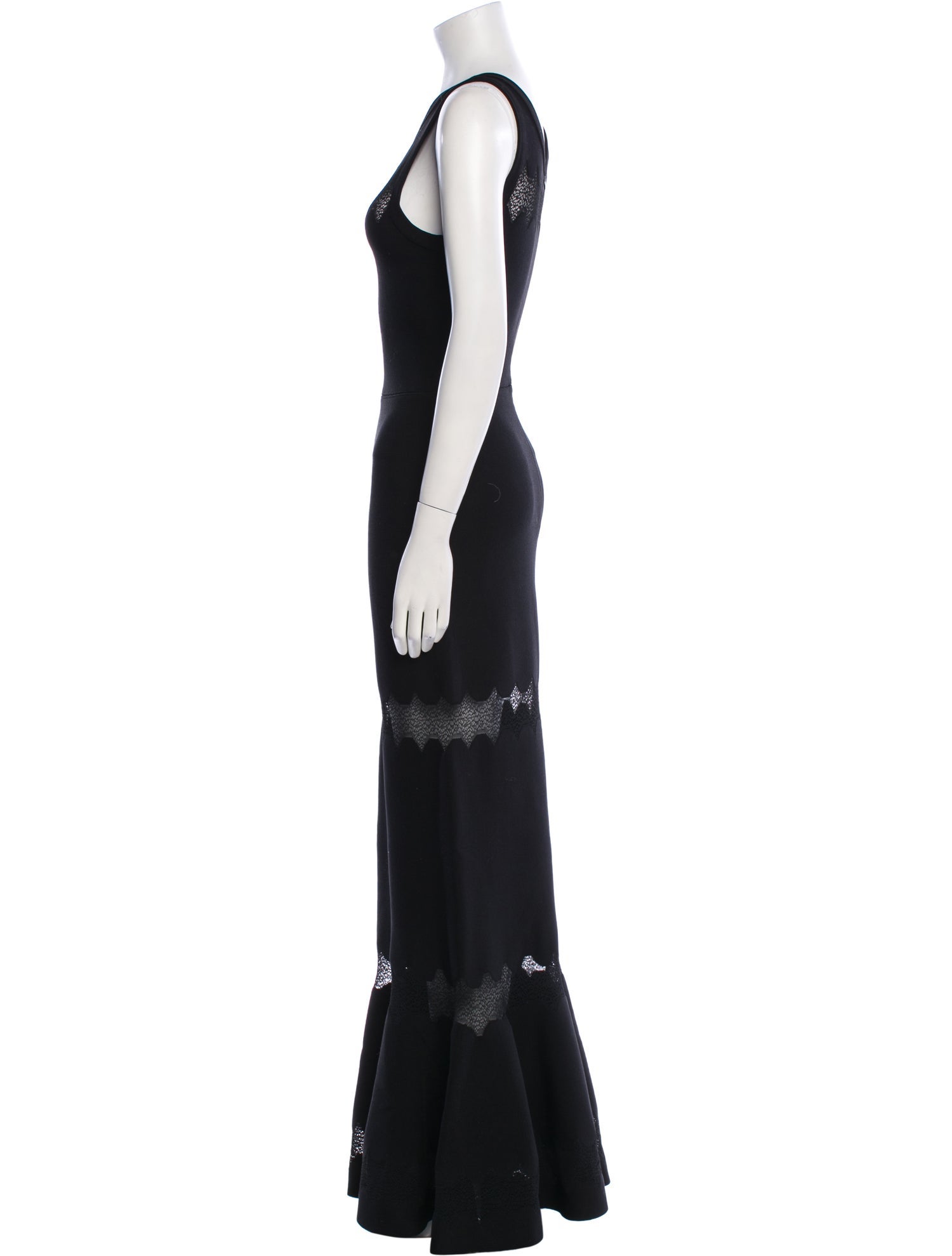 Alaïa Crew Neck Long Dress