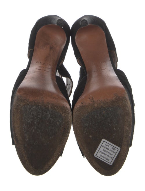 Alaïa Suede Cutout Accent Sandals