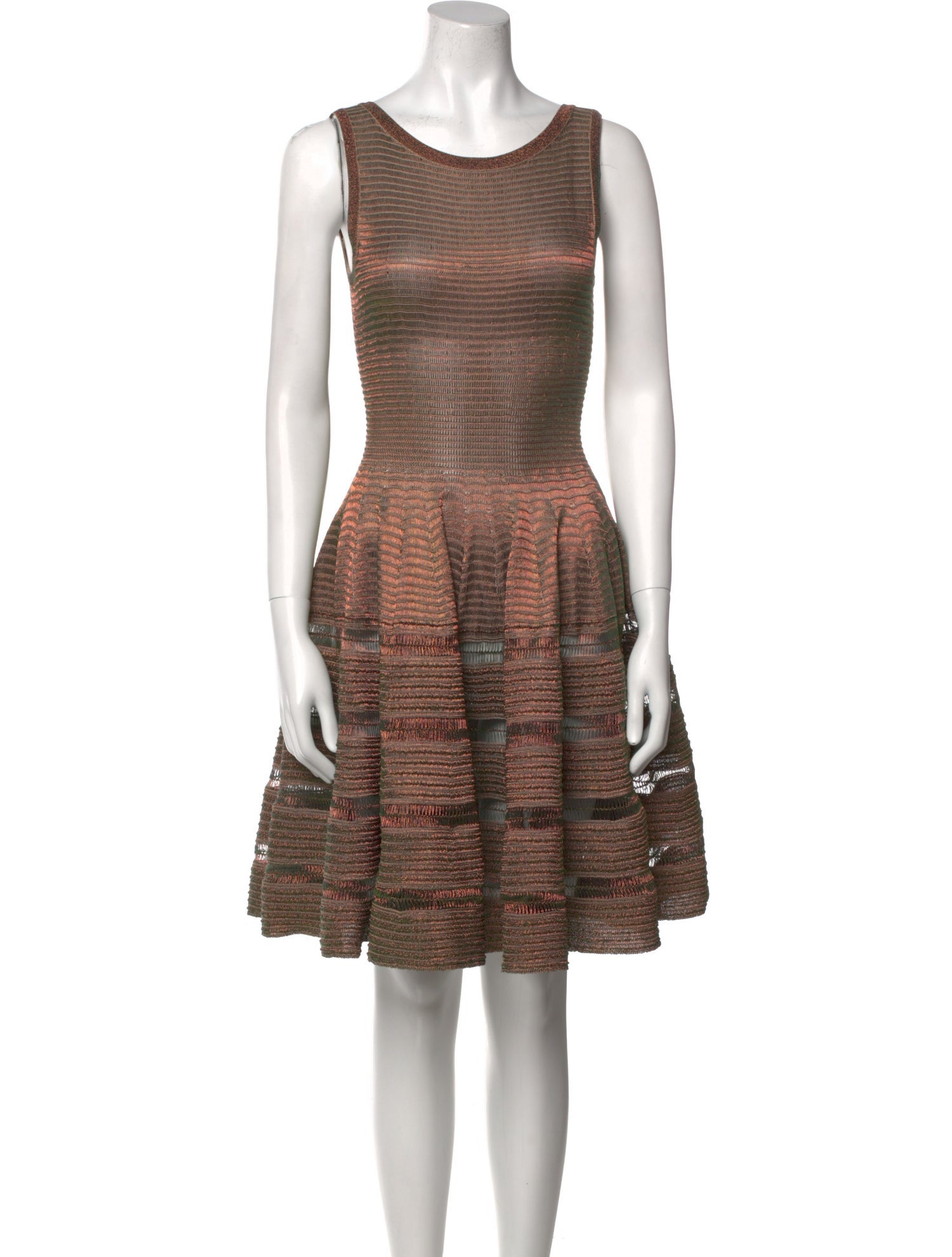 Alaïa Striped Knee-Length Dress