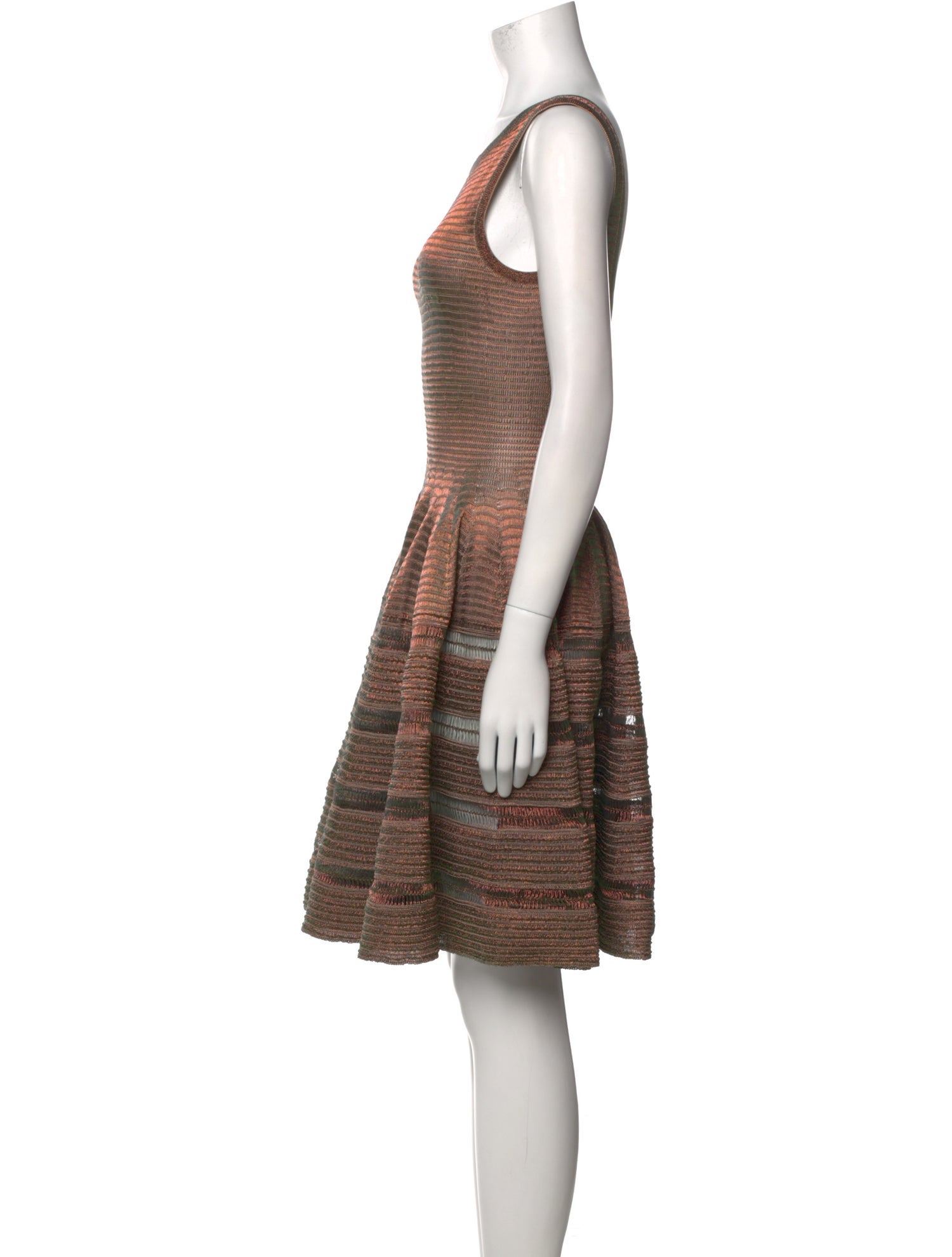 Alaïa Striped Knee-Length Dress