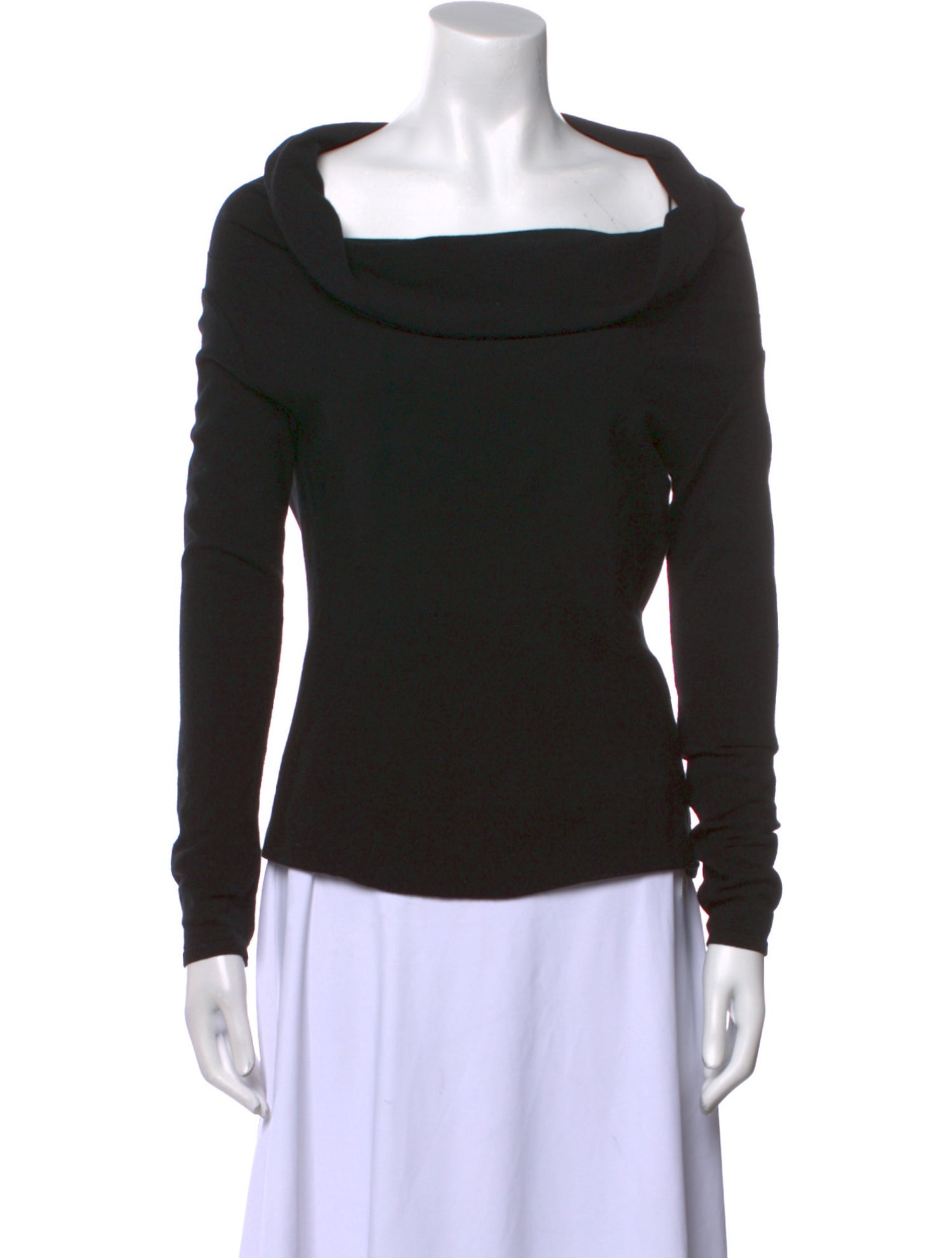 Alaïa Cowl Neck Long Sleeve Top