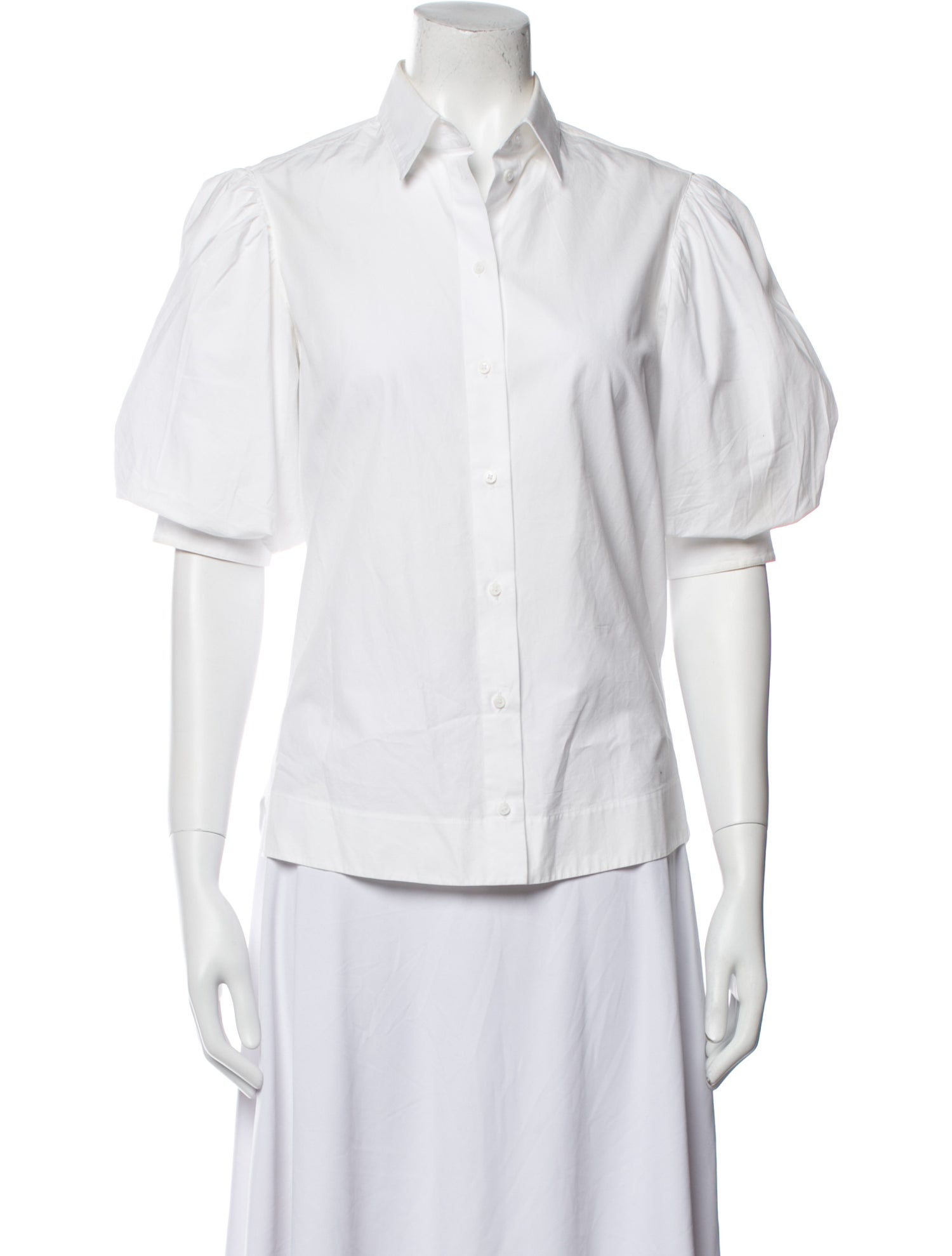 Alaïa Short Sleeve Button-Up Top