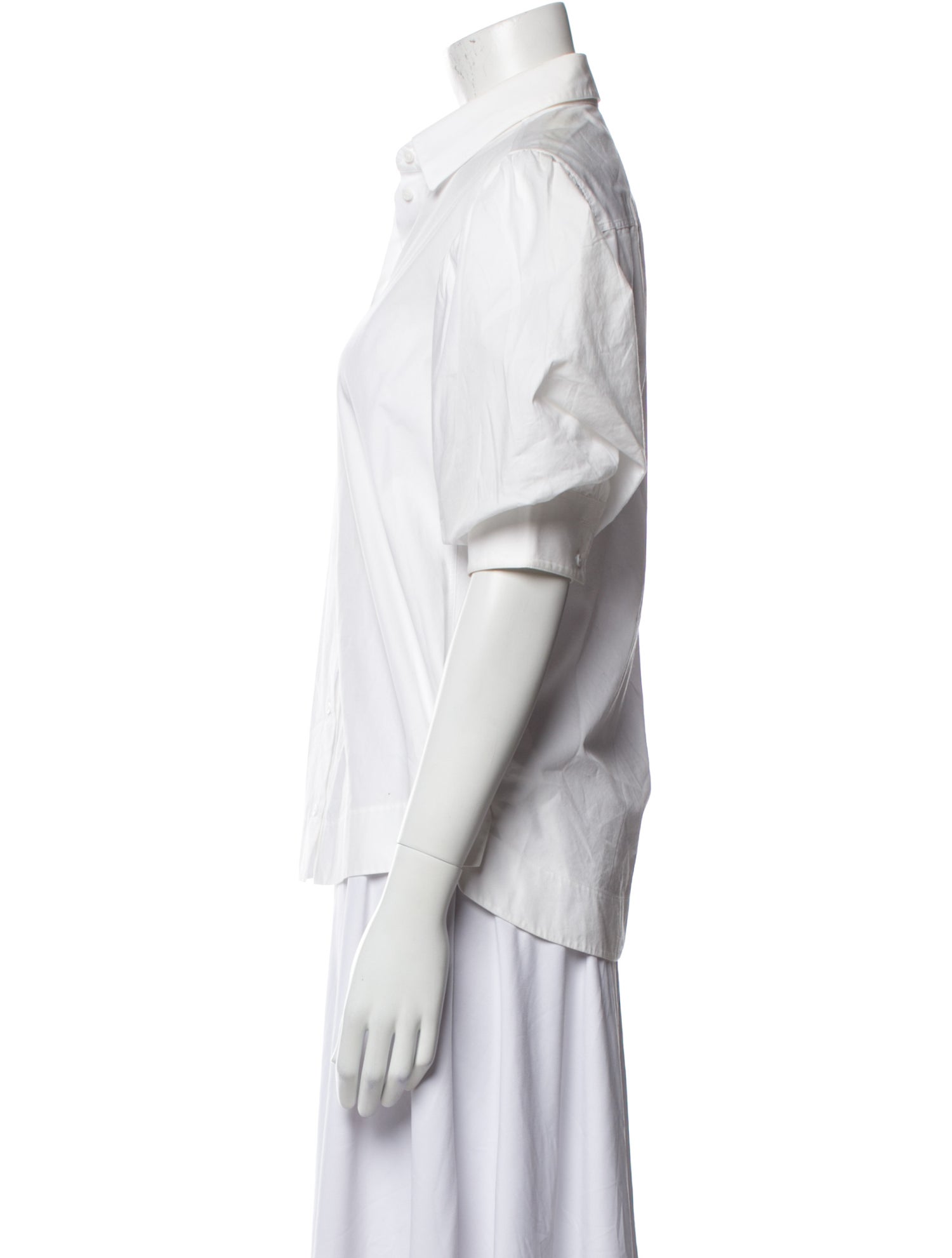 Alaïa Short Sleeve Button-Up Top