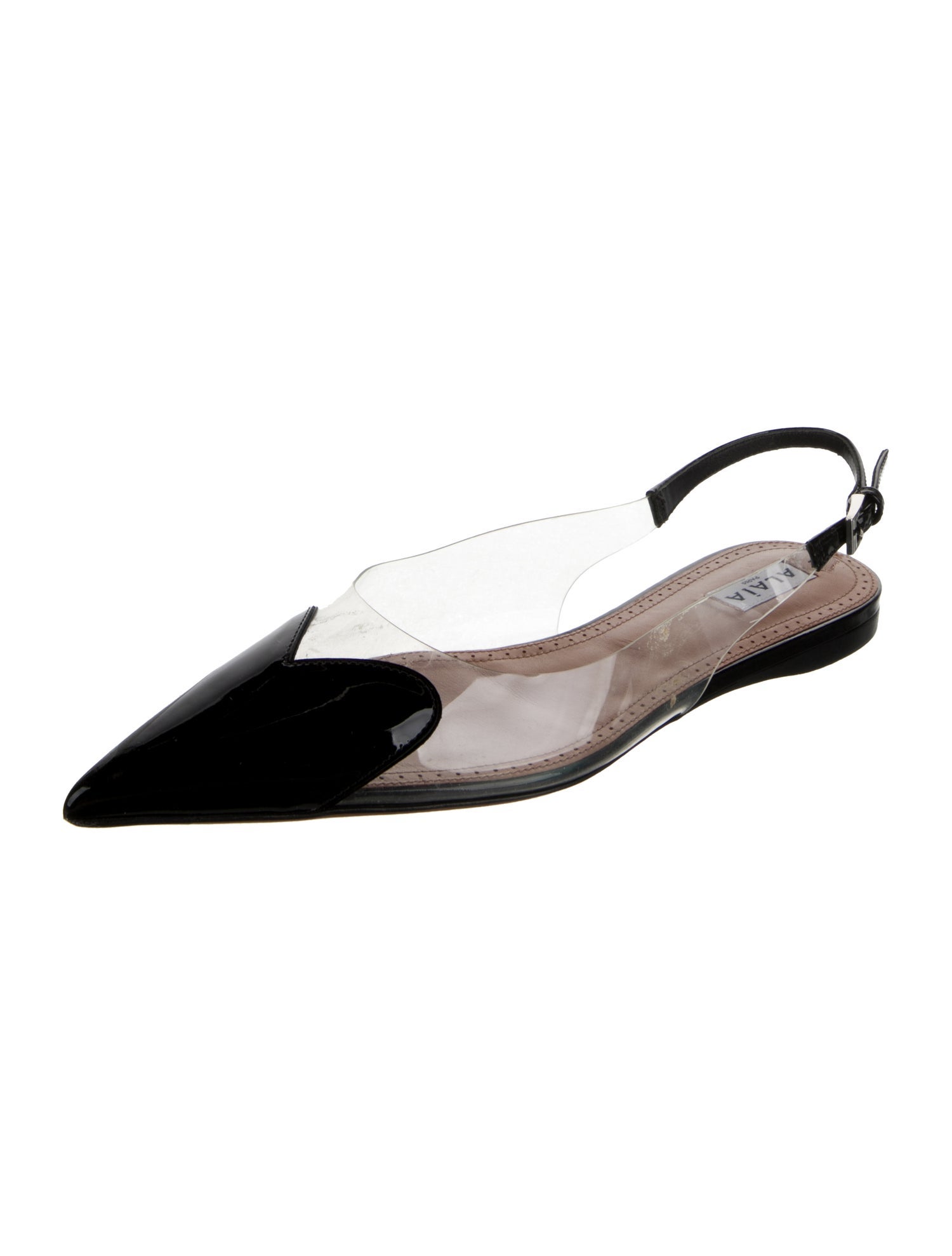 Alaïa Patent Leather Slingback Flats