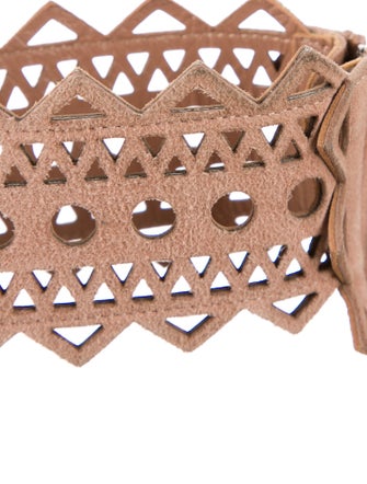 Alaïa Suede Animal Print Sandals