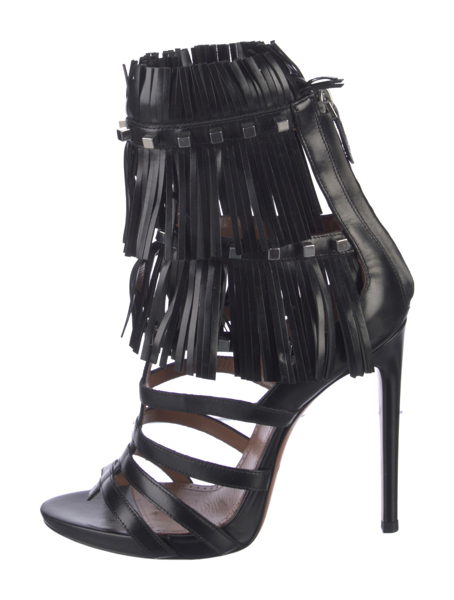 Alaïa Leather Studded Accents Gladiator Sandals