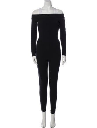 Alaïa Wool Off-The-Shoulder Jumpsuit