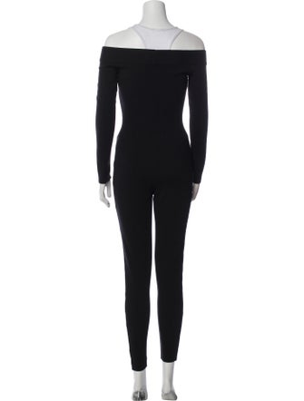 Alaïa Wool Off-The-Shoulder Jumpsuit