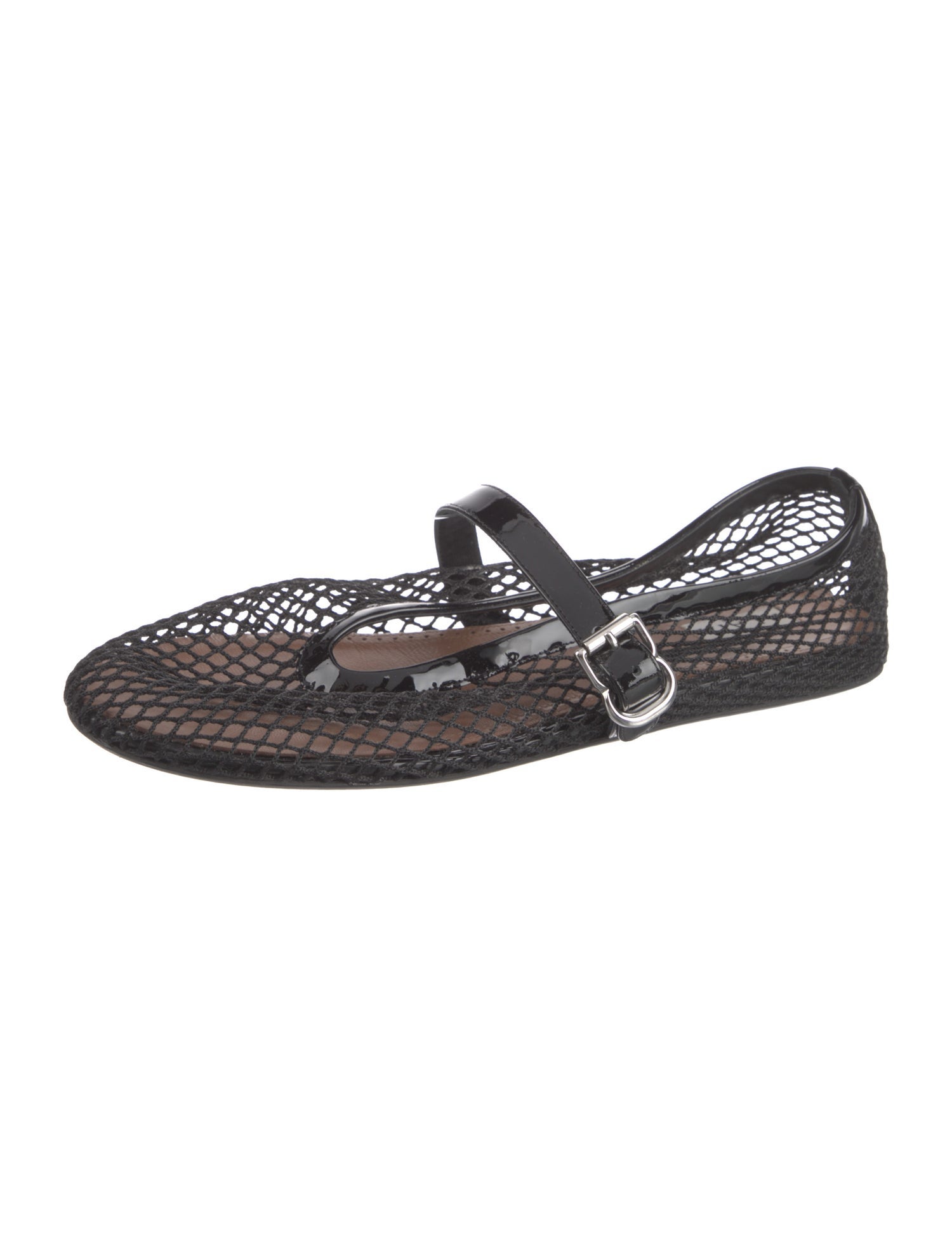 Alaïa Mesh Mesh Accents Mary Jane Flats