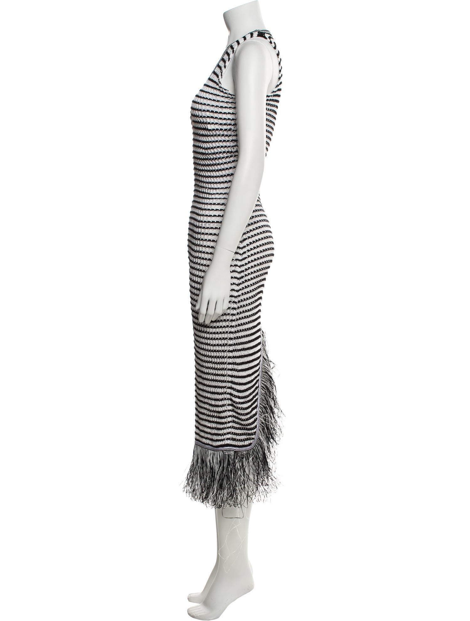 Alaïa Striped Long Dress