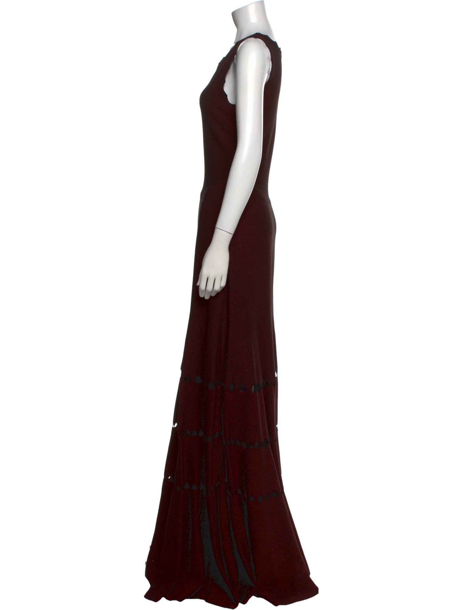 Alaïa Scoop Neck Long Dress