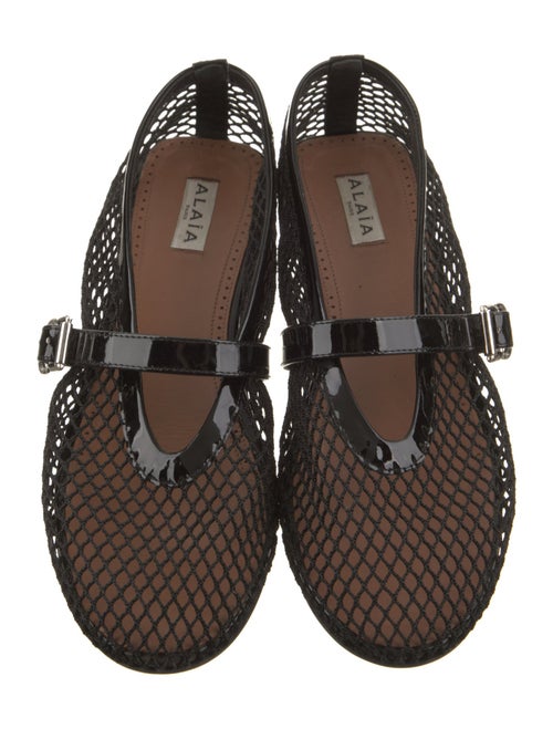 Alaïa Mesh Mesh Accents Mary Jane Flats