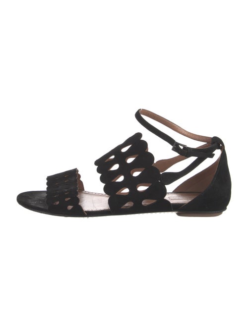 Alaïa Suede Lasercut Accents Gladiator Sandals