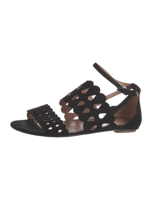 Alaïa Suede Lasercut Accents Gladiator Sandals