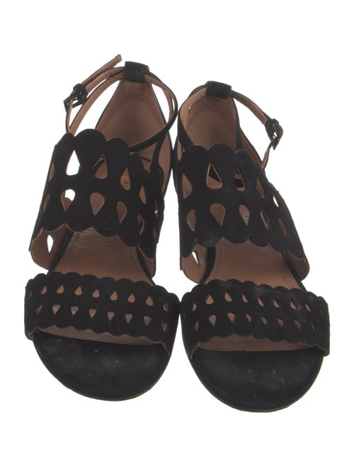 Alaïa Suede Lasercut Accents Gladiator Sandals