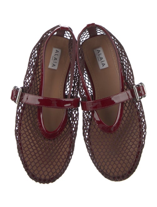 Alaïa Mesh Mesh Accents Mary Jane Flats