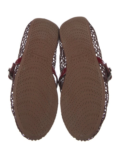 Alaïa Mesh Mesh Accents Mary Jane Flats