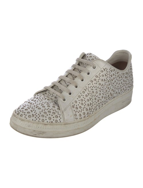 Alaïa Leather Lasercut Accents Sneakers