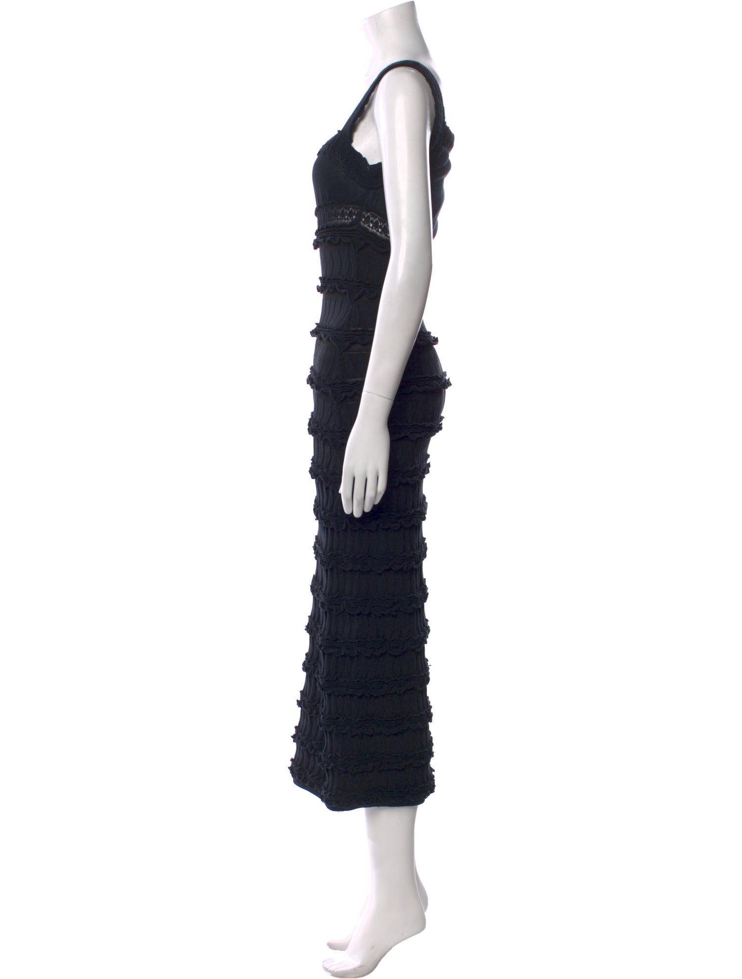 Alaïa Square Neckline Long Dress