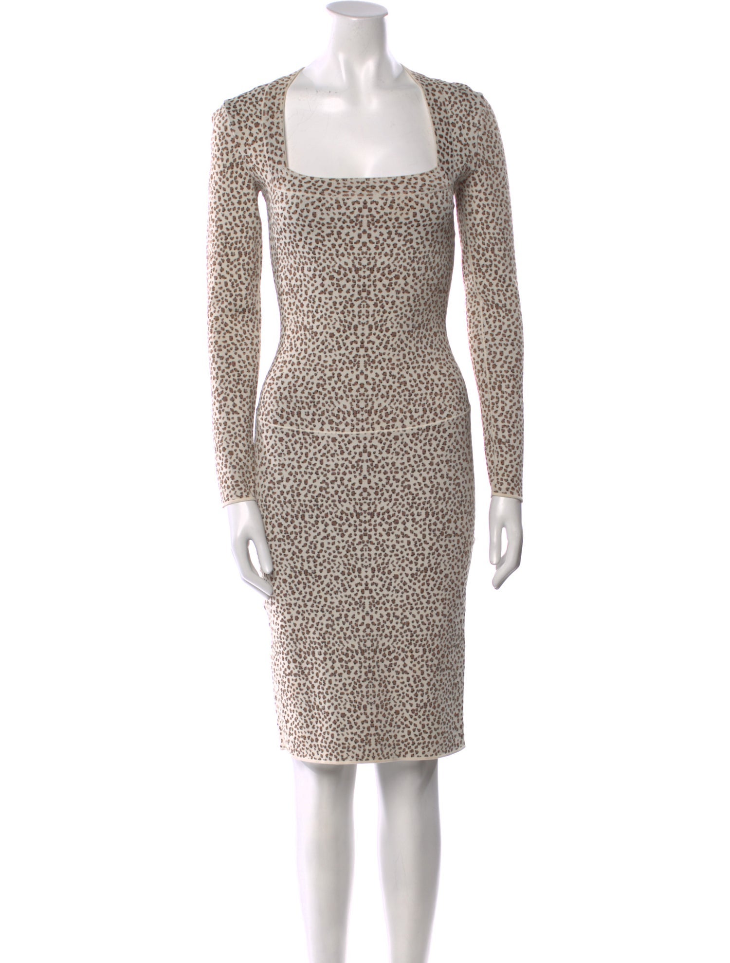 Alaïa Animal Print Knee-Length Dress