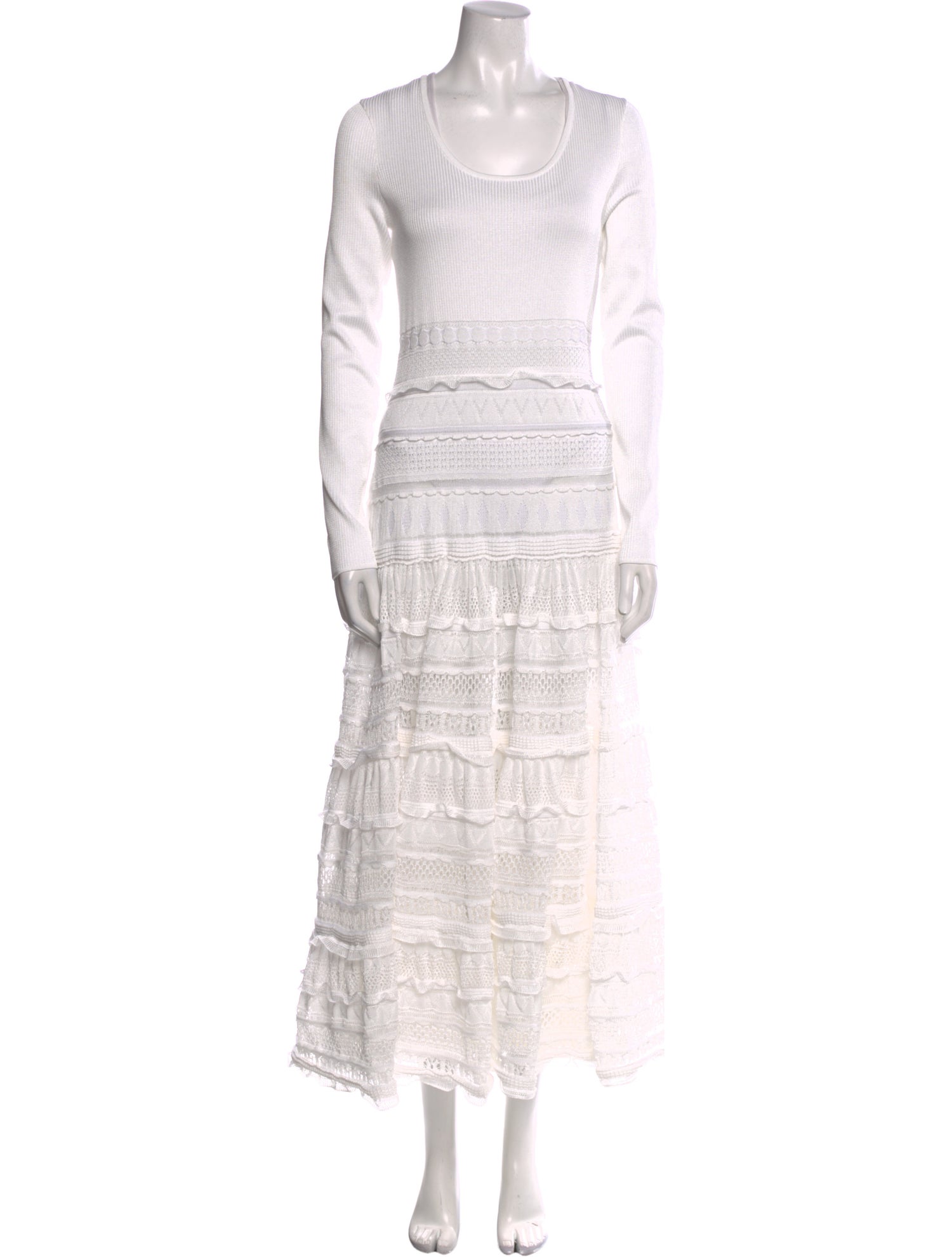 Alaïa Scoop Neck Long Dress