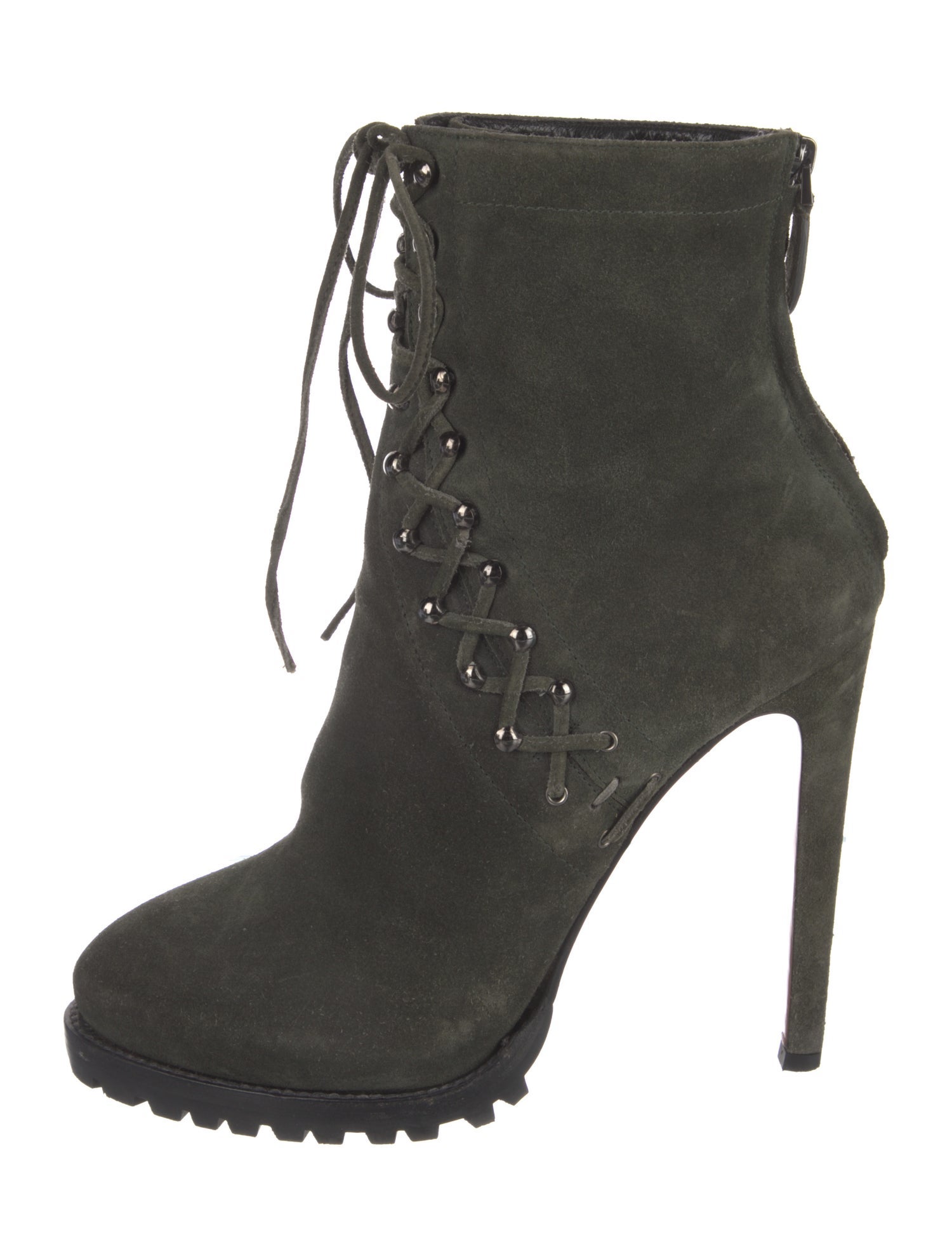 Alaïa Suede Lace-Up Boots