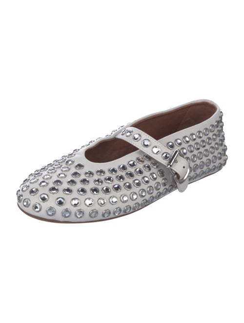 Alaïa Leather Patterned Mary Jane Flats