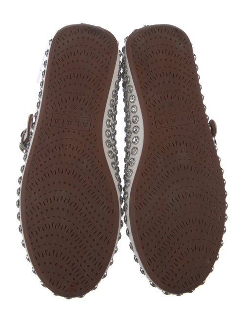 Alaïa Leather Patterned Mary Jane Flats