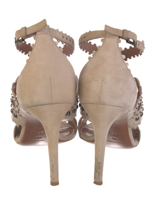 Alaïa Suede Polka Dot Print Gladiator Sandals