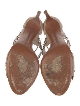 Alaïa Suede Polka Dot Print Gladiator Sandals