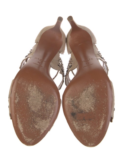 Alaïa Suede Polka Dot Print Gladiator Sandals