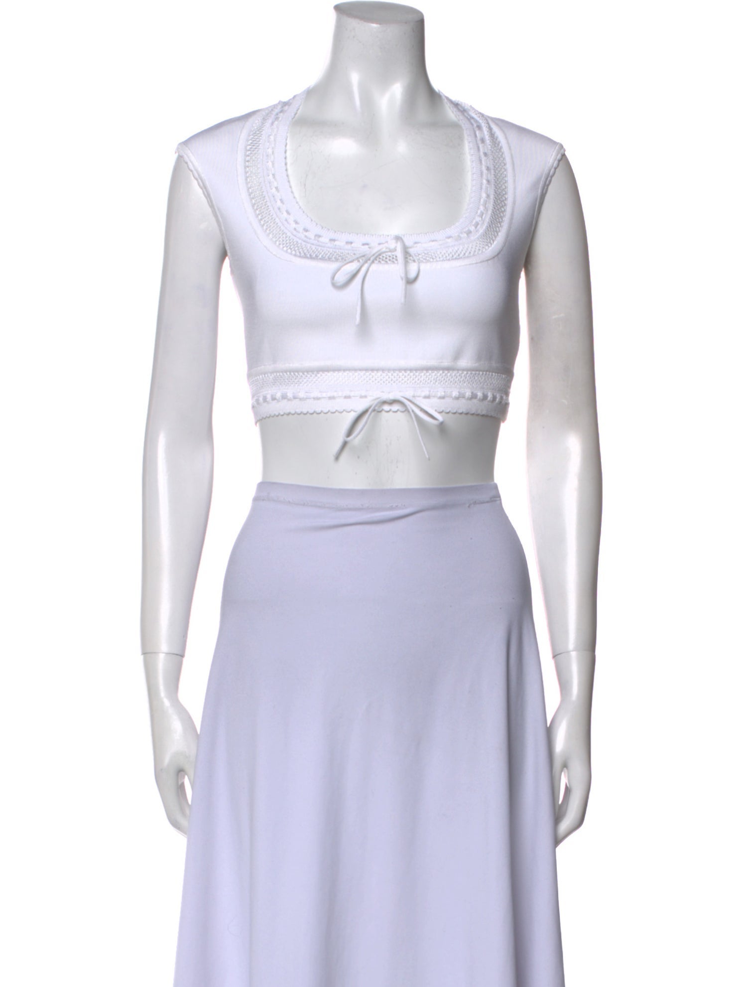 Alaïa Square Neckline Sleeveless Crop Top w/ Tags