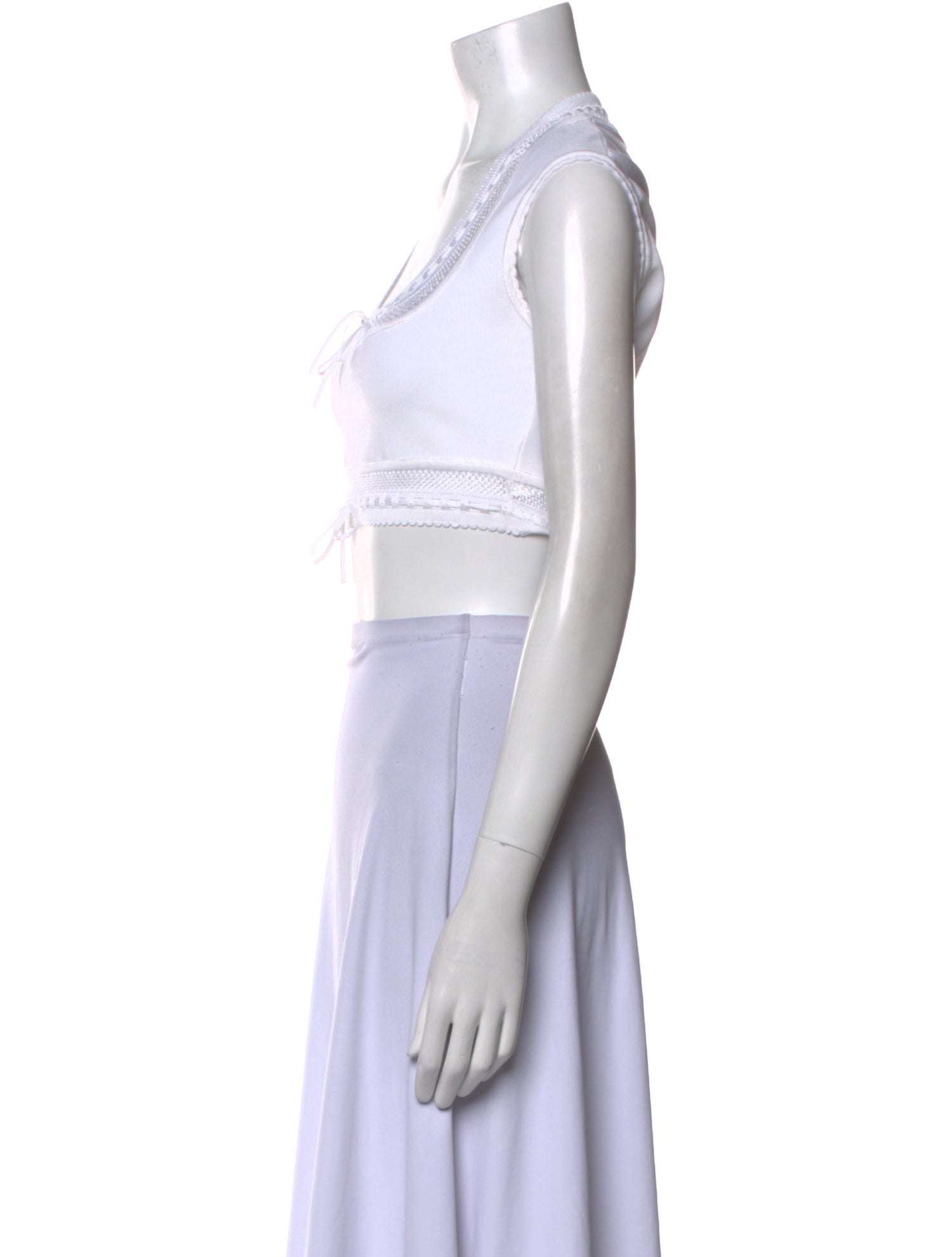 Alaïa Square Neckline Sleeveless Crop Top w/ Tags