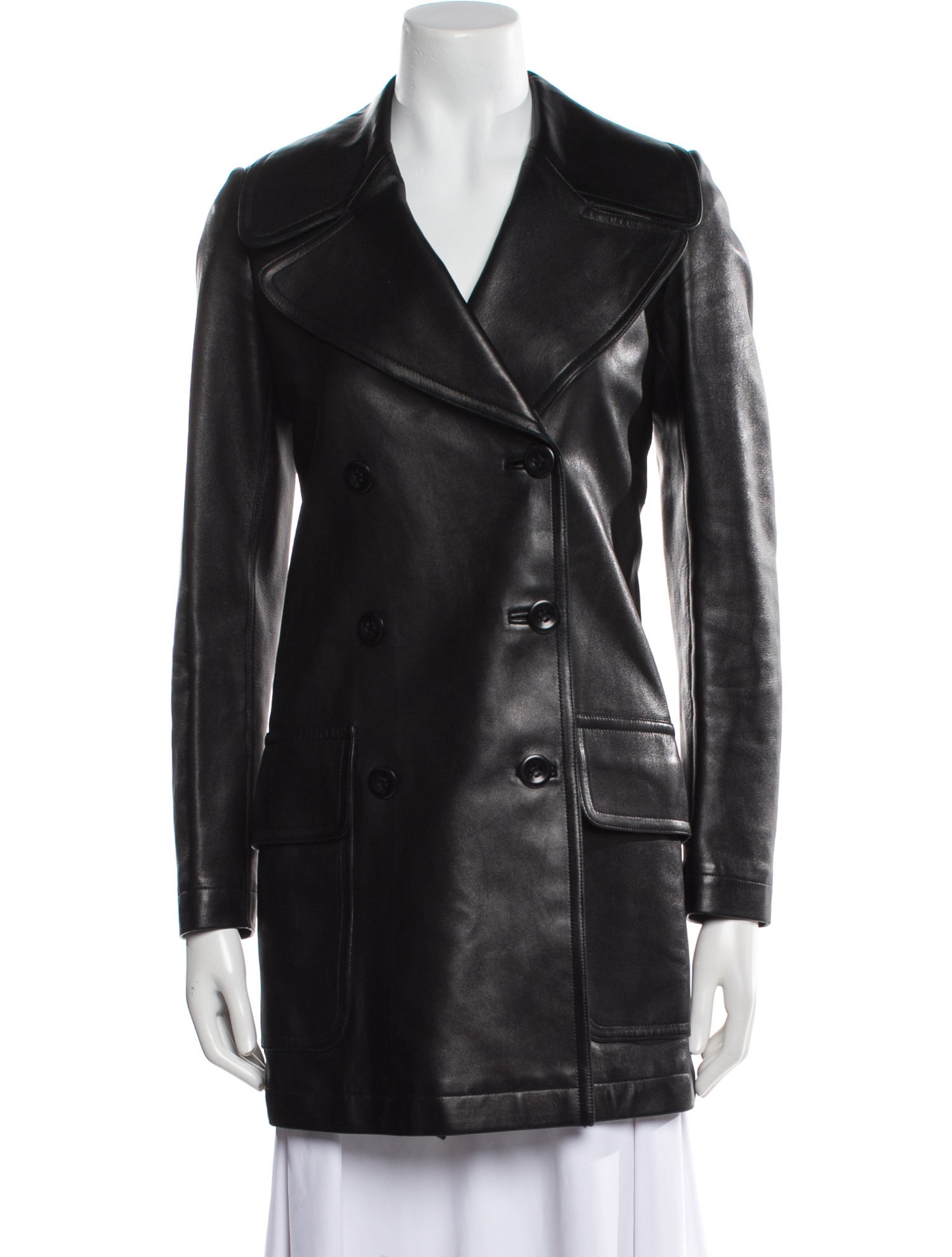 Alaïa Leather Trench Coat