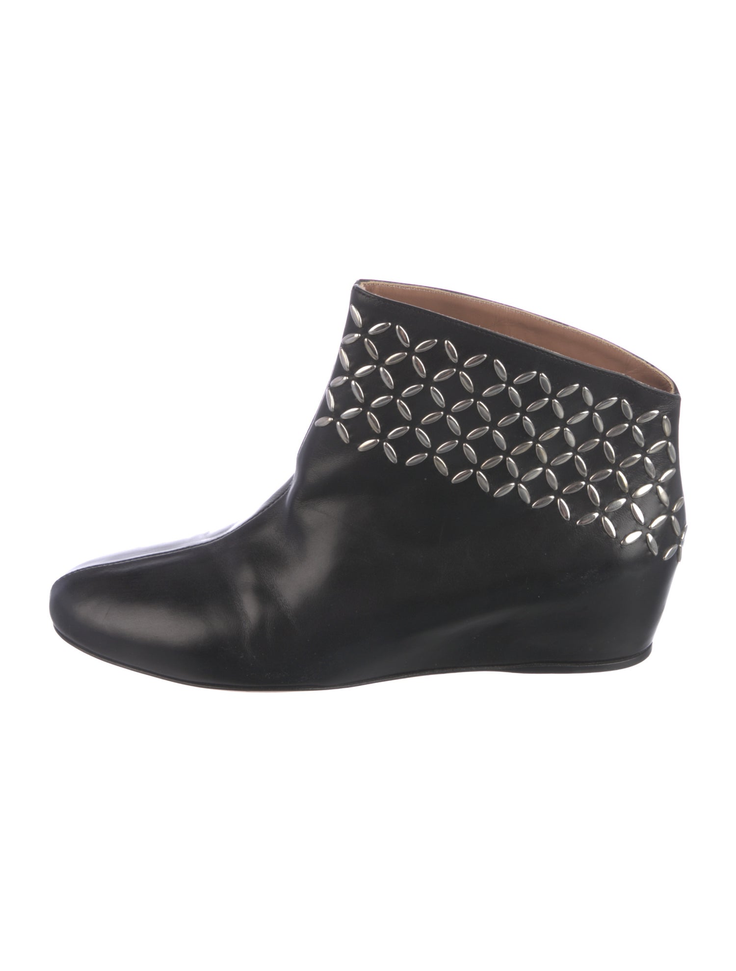 Alaïa Leather Patterned Lace-Up Boots