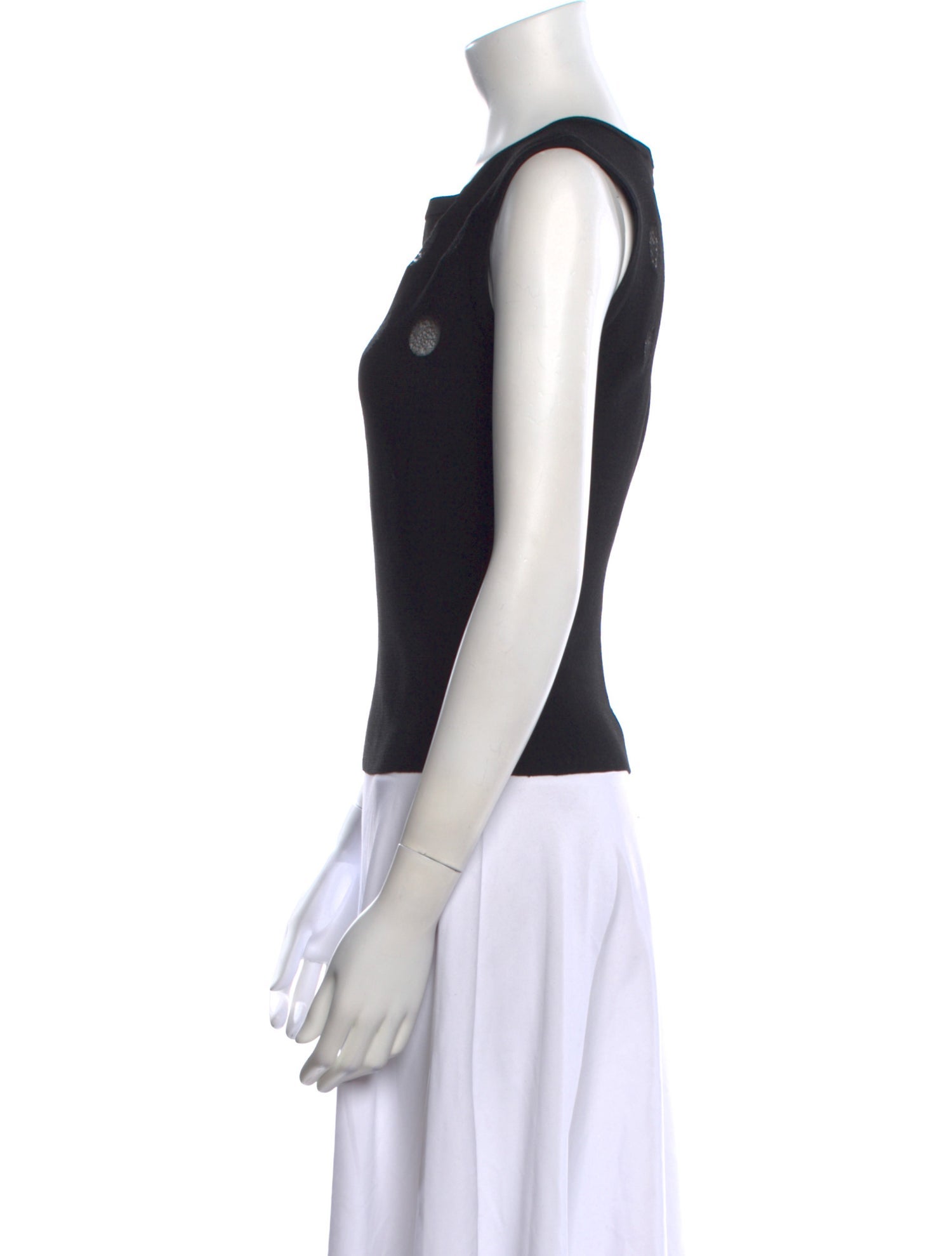 Alaïa Printed Square Neckline Top