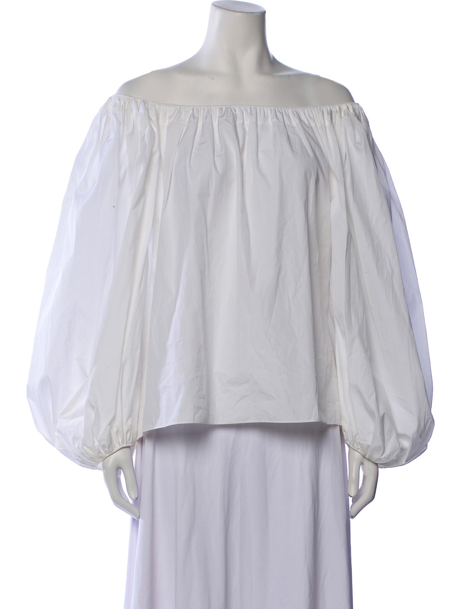 Alaïa Off-The-Shoulder Long Sleeve Blouse