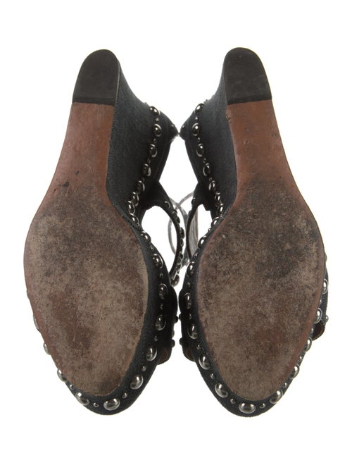 Alaïa Denim Studded Accents Sandals