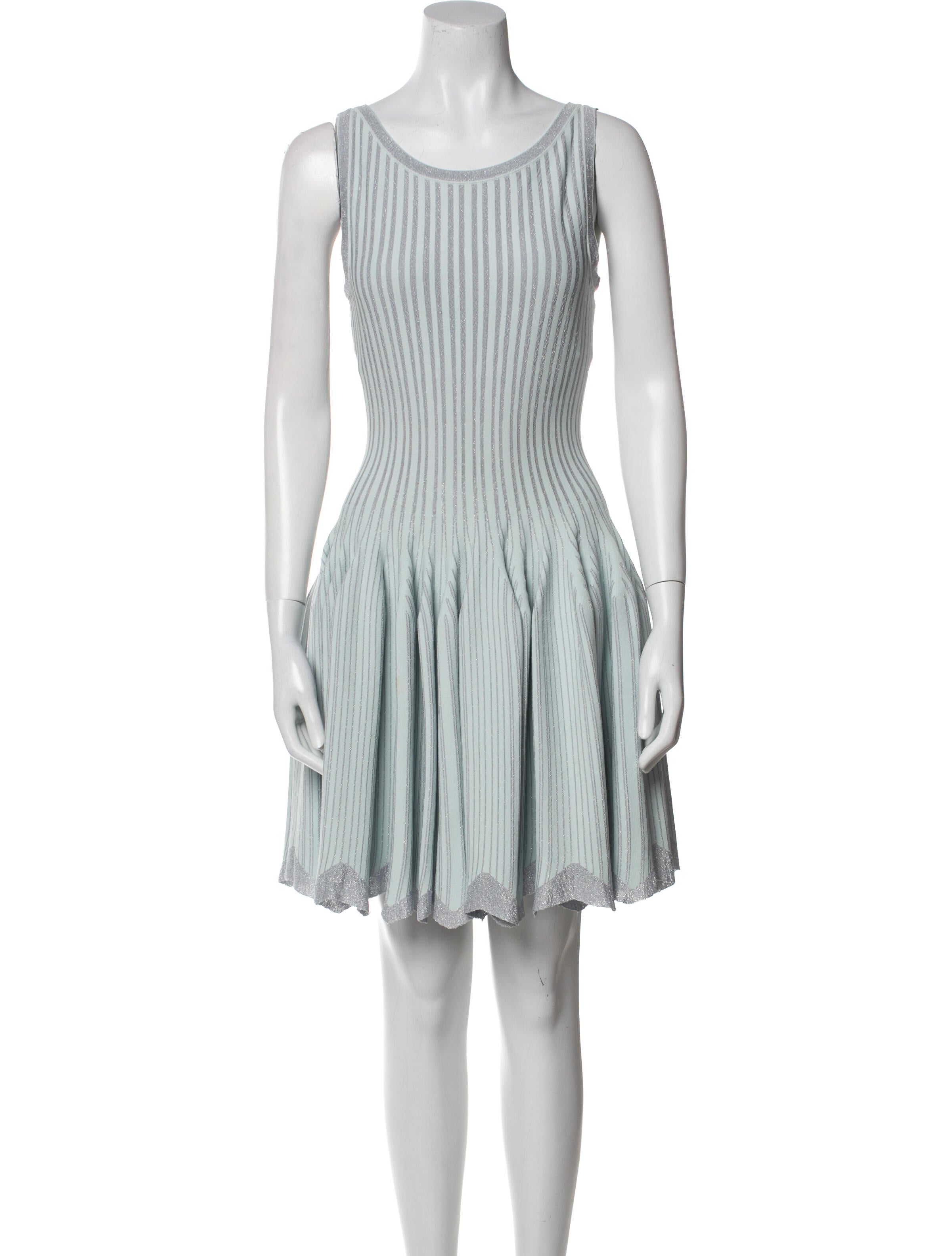 Alaïa Striped Mini Dress