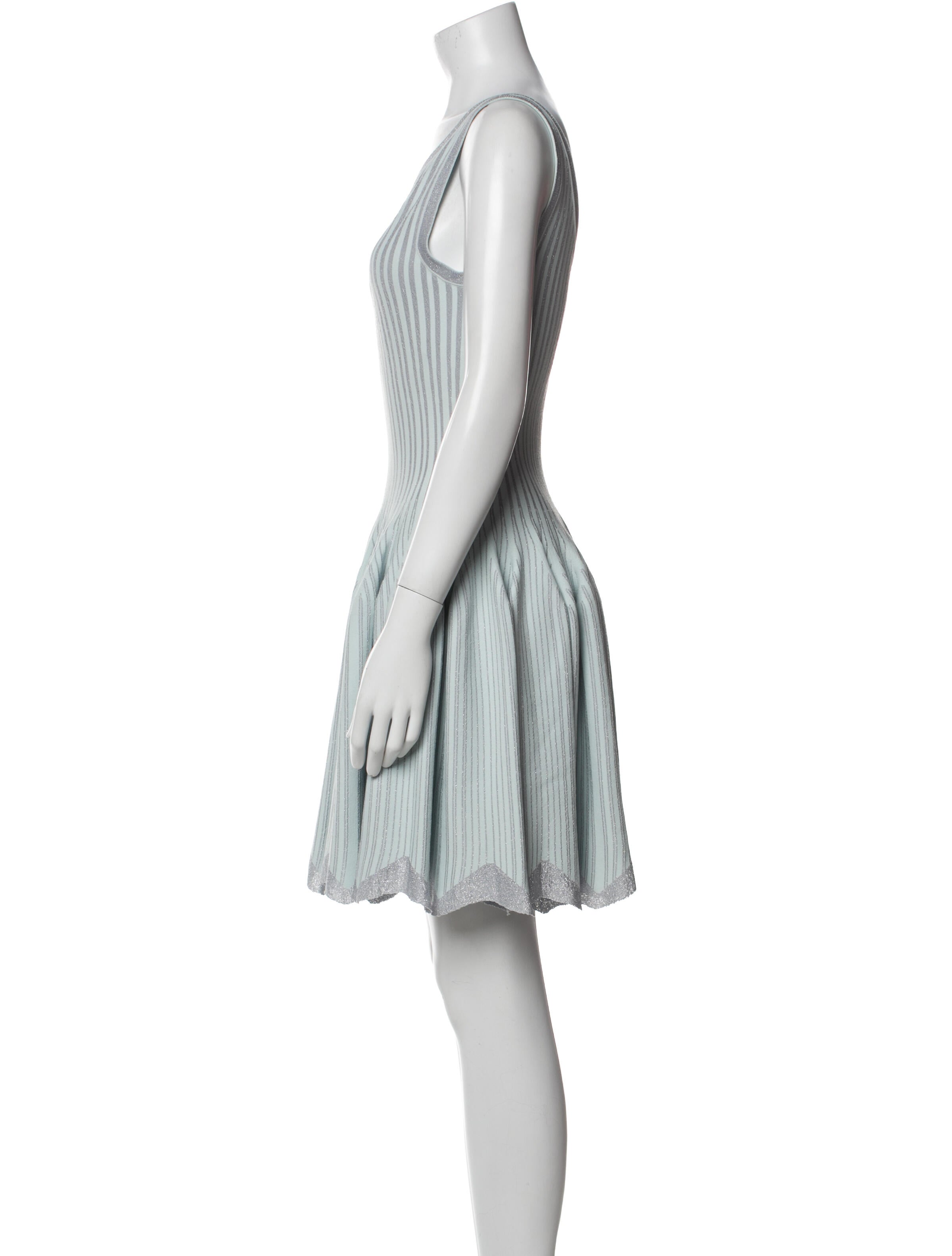 Alaïa Striped Mini Dress