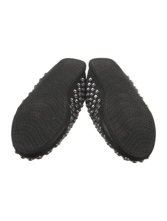 Alaïa Leather Crystal Embellishments Mules