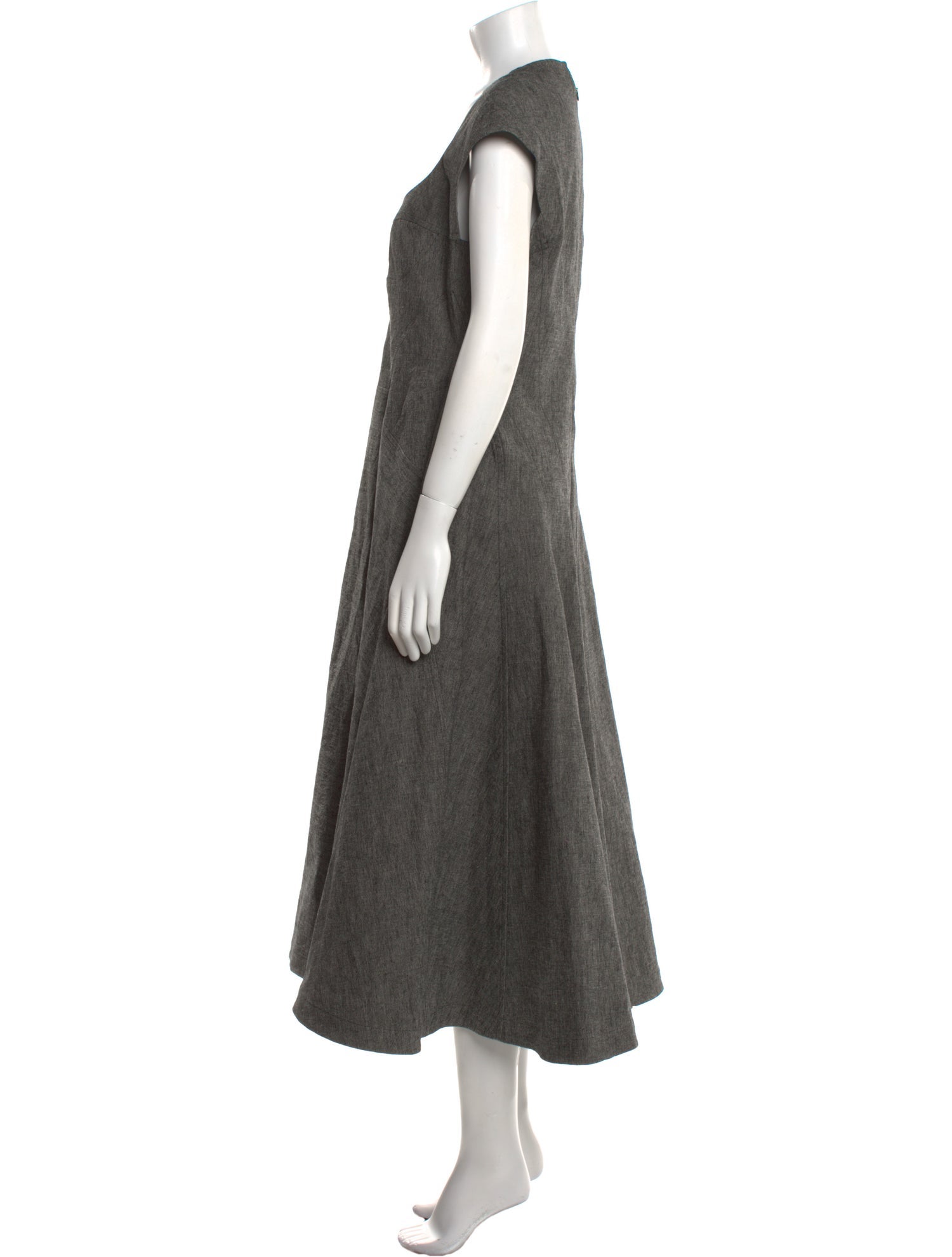 Alaïa Square Neckline Long Dress