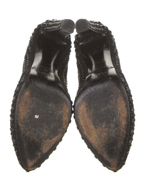 Alaïa Suede Crystal Embellishments Pumps