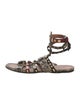 Alaïa Patent Leather Animal Print Gladiator Sandals