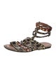 Alaïa Patent Leather Animal Print Gladiator Sandals