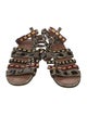 Alaïa Patent Leather Animal Print Gladiator Sandals