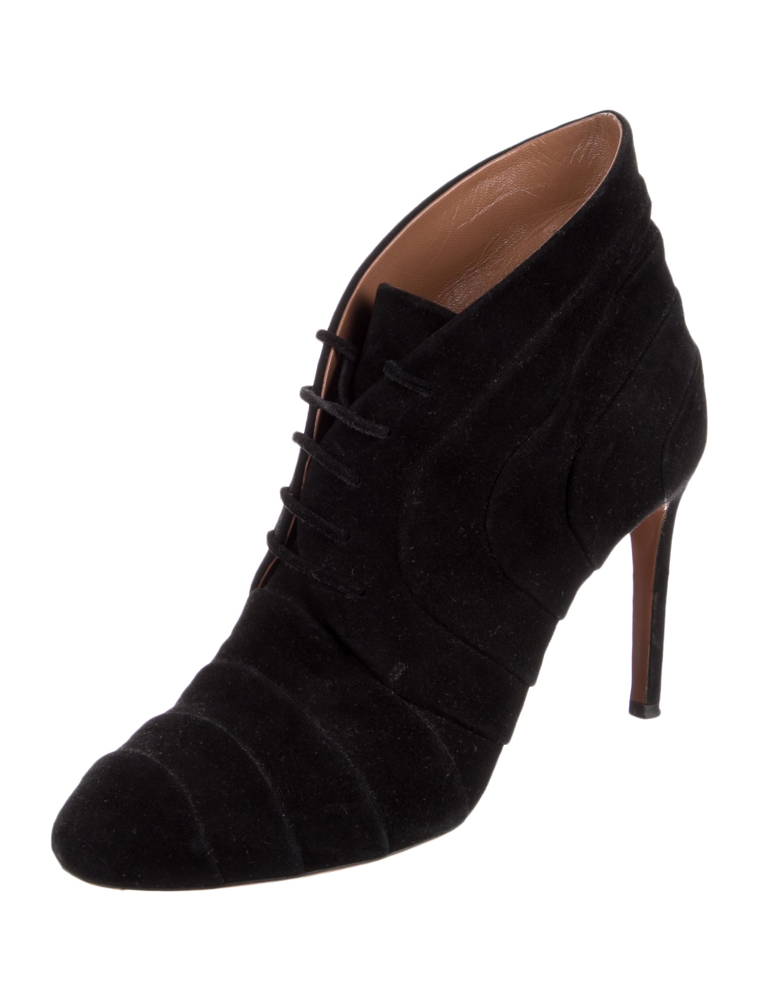 Alaïa Suede Lace-Up Boots