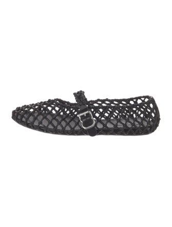 Alaïa Lambskin Braided Accents Mary Jane Flats